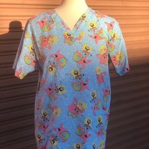 Sponge bob scrubs top